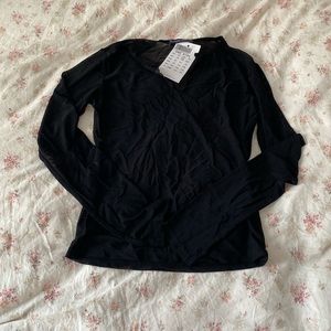 NWT brandy melville sheer black mesh top